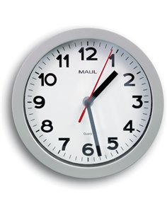 Horloge murale maul step diam. 20cm pile 1.5v aa fournie coloris argent.