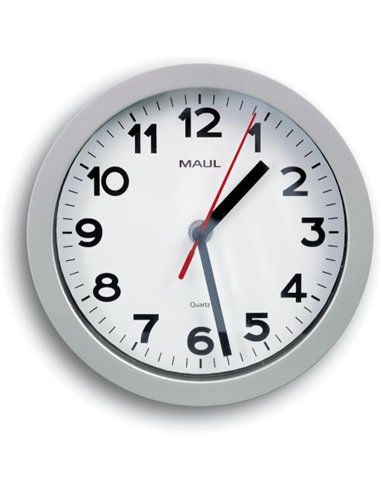 Horloge murale maul step diam. 20cm pile 1.5v aa fournie coloris argent.