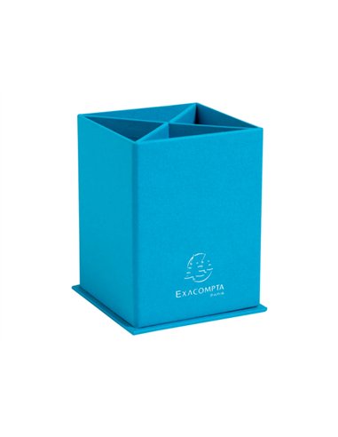 Pot a crayons carre exacompta teksto assor 4 compatiments.