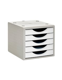 Module de classment q-connect 5 tiroirs coloris blanc opaque 270x340x260 mm. 2