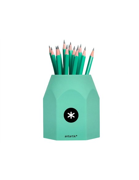 Pot a crayons antartik hexagonal silicone soft touch 95x75x80 mm coloris pastels assortis.