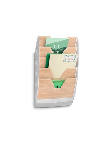 Corbeille mural cep 5 cases polystyrene ouverture en v format 24x32cm dimensionsss 350x120x580mm blanc7 h tre.