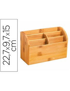 Multipot cep bambou 5 compartiments 22,7x9,7x15cm.