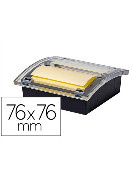 Support q-connect zigzag pour bloc-notes 76x76mm coloris noir.