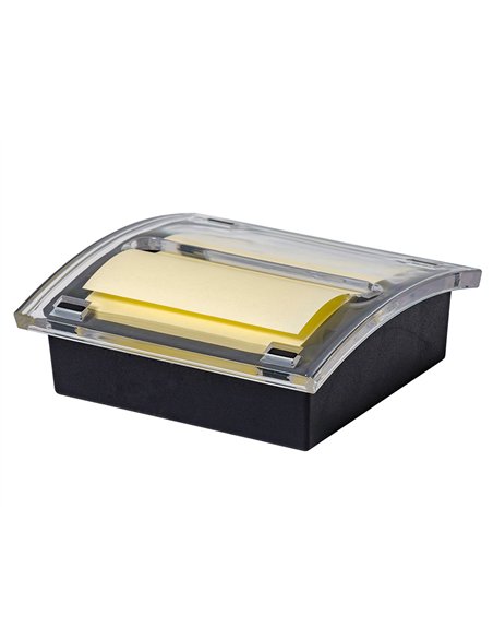 Support q-connect zigzag pour bloc-notes 76x76mm coloris noir.