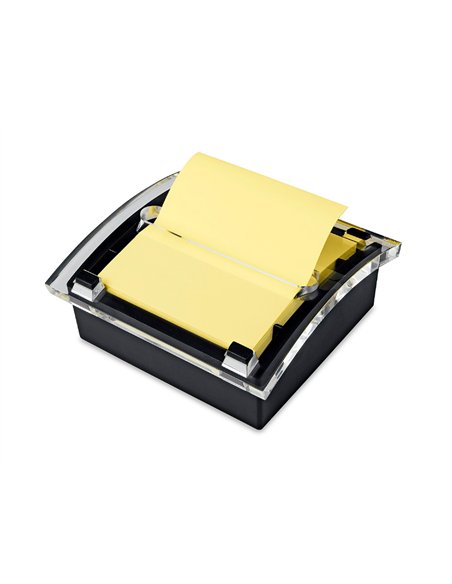 Support q-connect zigzag pour bloc-notes 76x76mm coloris noir.