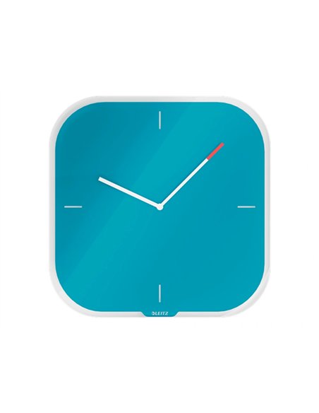 Pendule leitz cosy horloge mural analogique coloris bleu.