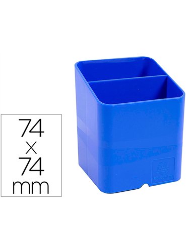 Pot a crayons exacompta pen-cube iderama 2 compartiments passe-cable 74x74x93mm coloris bleu glace.
