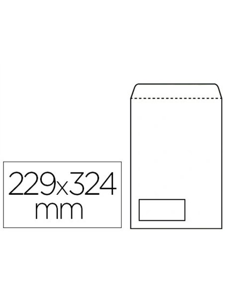 Pochette gpv everyday adhesi ve vélin blanc 90g c4 229x324mm fenêtre 50x100mm boîte 250 unités.
