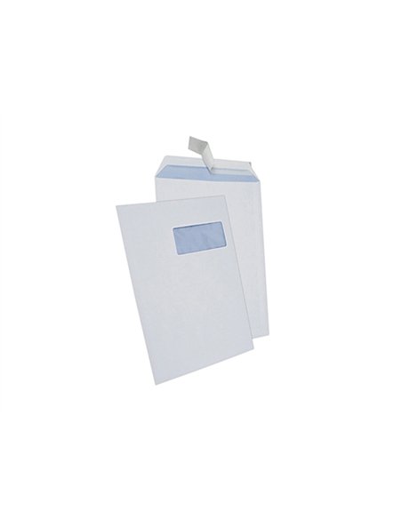 Pochette gpv everyday adhesi ve vélin blanc 90g c4 229x324mm fenêtre 50x100mm boîte 250 unités.