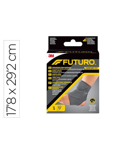 Chevillere futuro comfort fit reglable 17,8û29,2cm coloris gris.