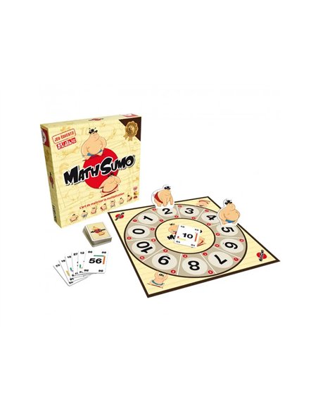 Jeu interdacta mathsumo 1 plateau + 2 pions-sumo + 61 cartes + 1 regle du jeu.