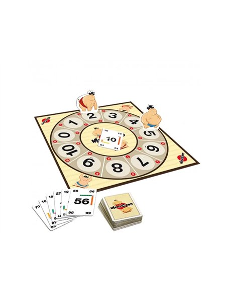 Jeu interdacta mathsumo 1 plateau + 2 pions-sumo + 61 cartes + 1 regle du jeu.