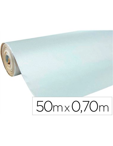 Rouleau papier cadeau kraft verg aux motifs clairefontaine argent 50m x 0,70m 60g..