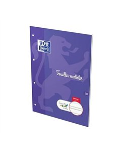 Feuillets mobiles hamelin serpodile perfores a4 100 pages double ligne 7mm niveau 1. 2