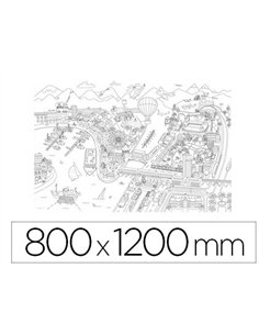 Coloriage géant bouchut villes 80x120cm sous étui carton.