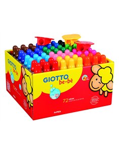 Classpack crayons de couleur maxi be be giotto 10cm mine 7mm 72 unites et 3 tailles crayons offerts coloris.