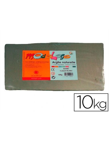 Argile naturelle solargil cuisant coloris blanc pain 10kg.