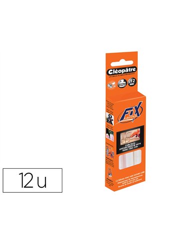 Colle cléopâtre spéciale verre matériaux non poreux pour mini pistolet boîte de 12 bâtons.
