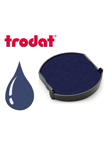 Cassette encrage trodat 6/4630b pour tampon encreur printy 4630 diametre 30mm coloris bleu.