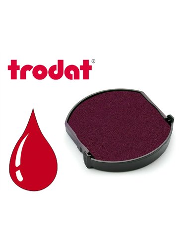 Cassette encrage trodat pour tampon encreur printy 46030 diametre 30mm coloris rouge.