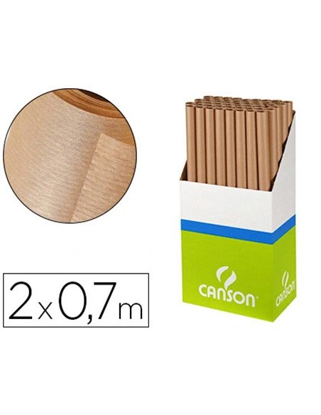Papier kraft canson 60g/m2 coloris brun rouleau 0.7x3m.