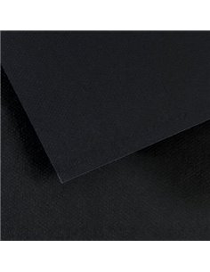 Papier dessin canson feuille mi-teintes n 425 grain gelatine haute teneur coton 160g 50x65cm unicolore noir.