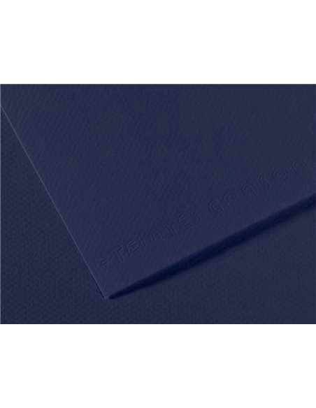 Papier dessin canson feuille mi-teintes n 140 grain gelatine haute teneur coton 160g 50x x65cm unicolore bleu indigo.
