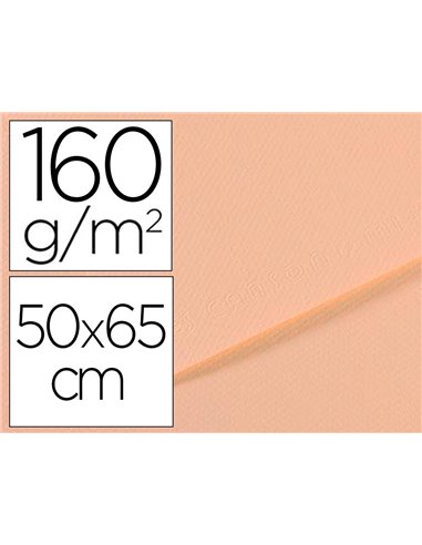 Papier dessin canson feuille mi-teintes n 112 grain gelatine haute teneur coton 160g 50x65cm couleur coquille.