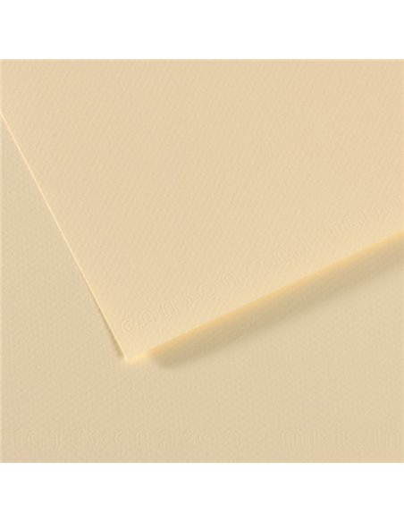 Papier dessin canson feuille mi-teintes n 101 grain gelatine haute teneur coton 160g 50x x65cm couleur citronnelle.