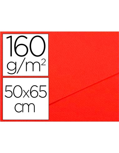 Papier dessin canson feuille mi-teintes n 506 grain gelatine haute teneur coton 160g 50x x65cm unicolore coquelicot.