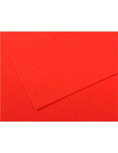Papier dessin canson feuille mi-teintes n 506 grain gelatine haute teneur coton 160g 50x x65cm unicolore coquelicot.