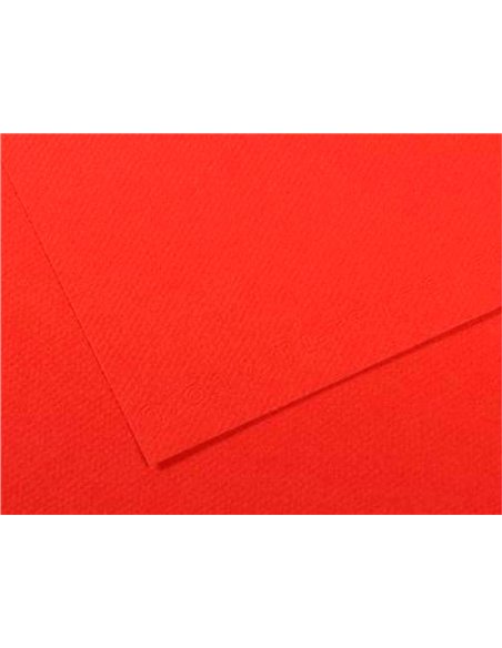 Papier dessin canson feuille mi-teintes n 506 grain gelatine haute teneur coton 160g 50x x65cm unicolore coquelicot.