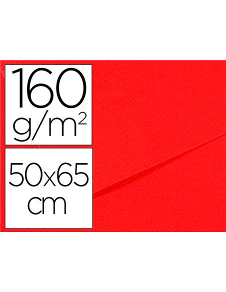 Papier dessin canson feuille mi-teintes n 505 grain gelatine haute teneur coton 160g 50x65cm unicolore rouge.