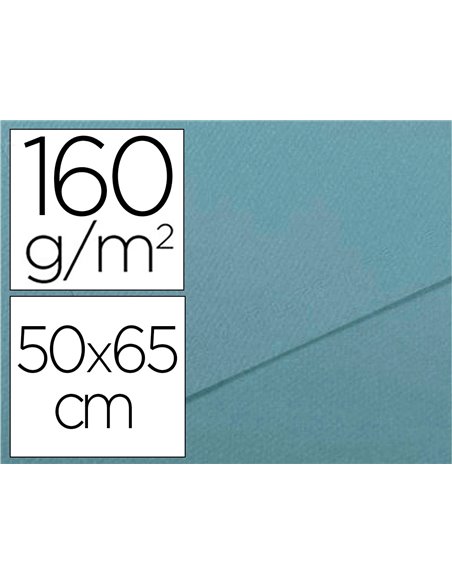 Papier dessin canson feuille mi-teintes n 490 grain gelatine haute teneur coton 160g 50x65cm unicolore bleu.