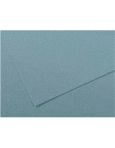 Papier dessin canson feuille mi-teintes n 490 grain gelatine haute teneur coton 160g 50x65cm unicolore bleu. 2