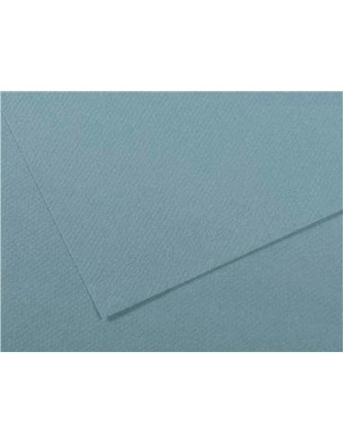 Papier dessin canson feuille mi-teintes n 490 grain gelatine haute teneur coton 160g 50x65cm unicolore bleu.