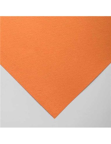 Papier dessin canson feuille mi-teintes n 384 grain gelatine haute teneur coton 160g 50x65cm unicolore saumon.