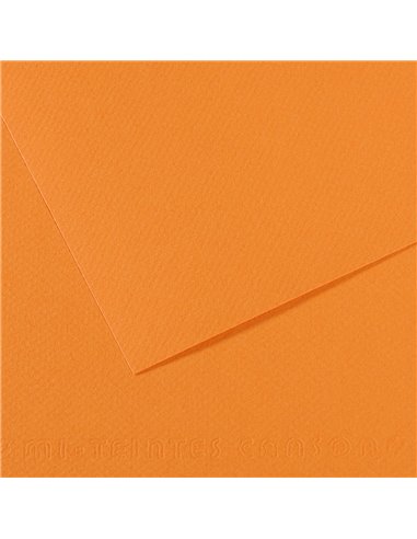 Papier dessin canson feuille mi-teintes n 384 grain gelatine haute teneur coton 160g 50x65cm unicolore saumon.