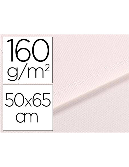 Papier dessin canson feuille mi-teintes n 335 grain gelatine haute teneur coton 160g 50x65cm unicolore blanc.