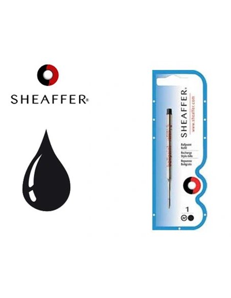 Recharge sheaffer stylo-bille bille largeur moyenne coloris noir.