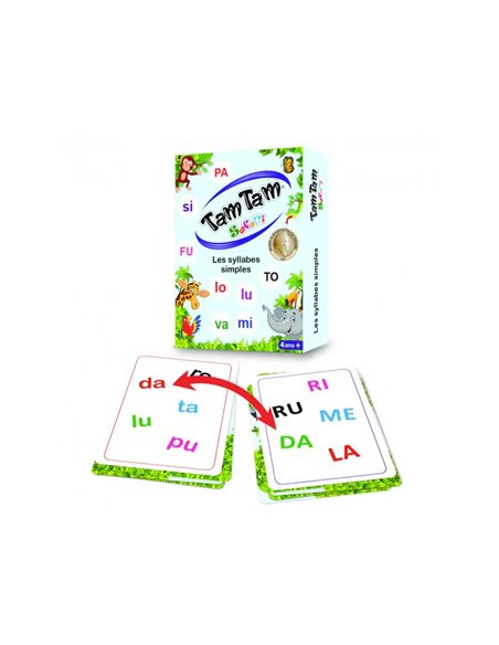 Jeu interdacta tam tam syllabes 42 cartes + 1 regle du jeu.