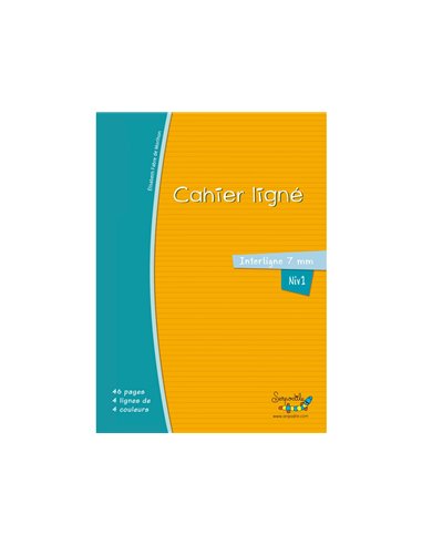Cahier hamelin serpodile 17x22 cm 48 pages double ligne 7mm niveau 1.