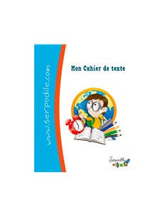 Cahier de texte hamelin serpodile pour enfants dyspraxiques dyslexiques dysgraphiques 17x22 cm 100.