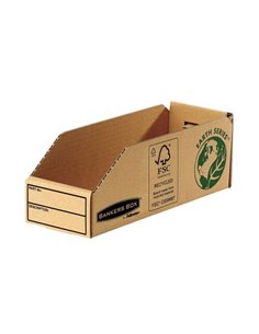 Plateau en carton Fellowes Bankers Box Earth 98 mm - Assemblage manuel - Carton recyclé certifié FSC - Marron