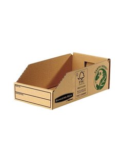 Plateau en carton Fellowes Bankers Box Earth 147 mm - Assemblage manuel - Carton recyclé certifié FSC - Marron