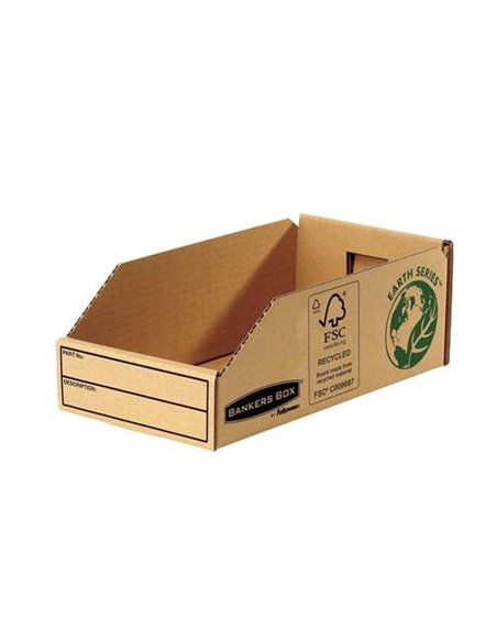 Plateau en carton Fellowes Bankers Box Earth 147 mm - Assemblage manuel - Carton recyclé certifié FSC - Marron