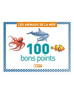 Bon point éditions lito les animaux de la mer texte pédagogique au verso 61x82mm boîte 100 unités.
