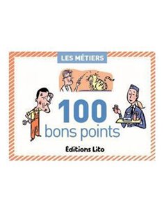 Bon point éditions lito les métiers texte pédagogique au verso 61x82mm boîte 100 unités.