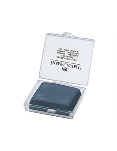 Gomme faber castell mie de pain corrige dessins pastel crayon fusain coloris gris étui plastique.